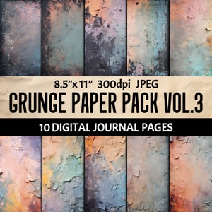 Edgy Grunge Scrapbook Kit - Digital Paper Printable Ephemera for Junk Journals Collage Cards Crafts