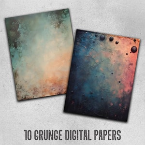 Retro Grunge Junk Journal Pages Digital Papers Vintage Ephemera ...
