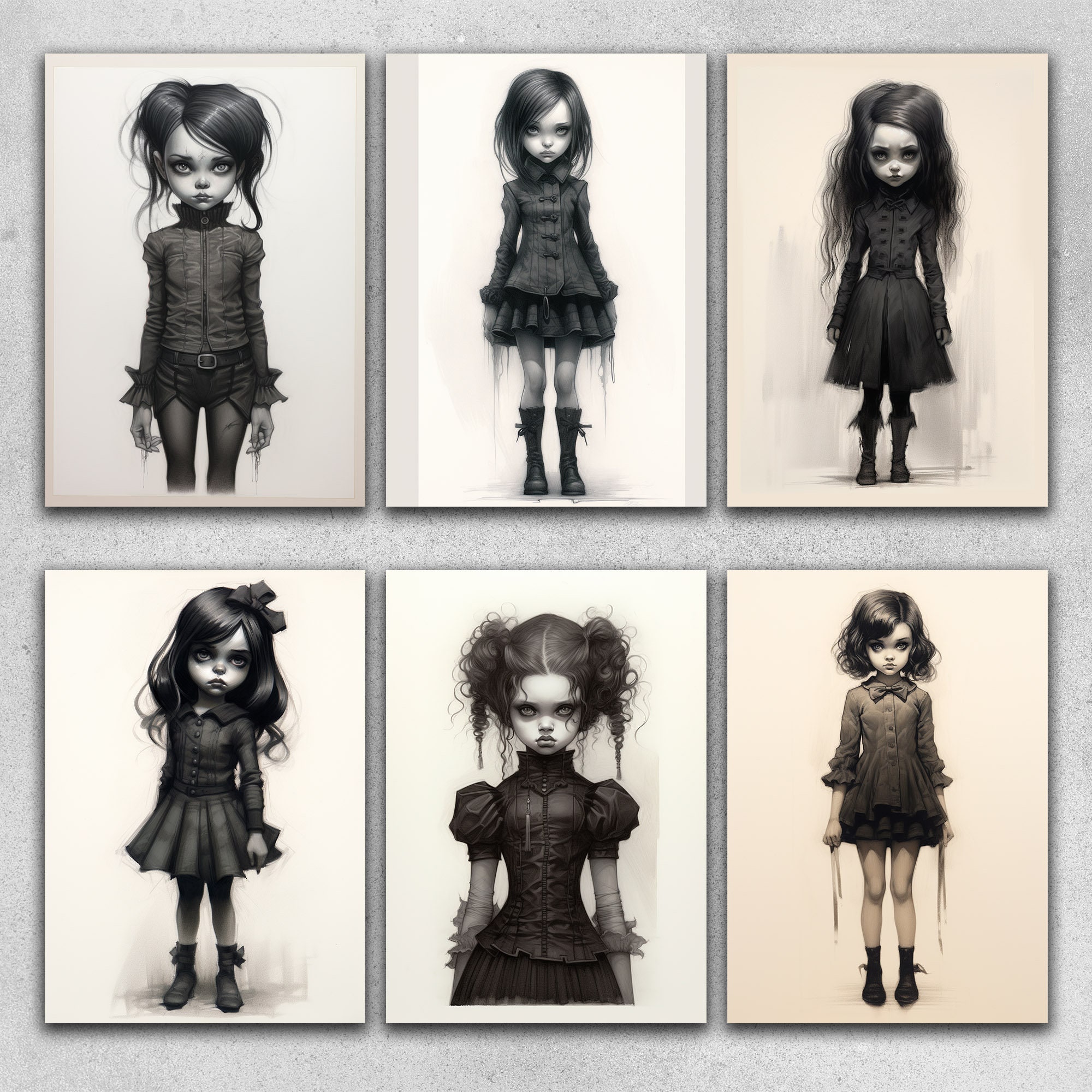 Little Goth Card 30 Digital Gothic Junk Journal Vintage Ephemera ATC ...