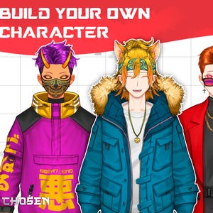 Vtuber mannelijk model full body, volledig getuigd, aanpasbaar met eindeloze variaties, kant-en-klaar Live2d Vtubers-model voor Vtube Studio Custom Model