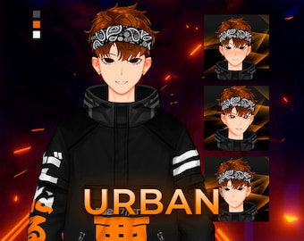 Urban Male Vtuber Model: Fully Rigged Live2D Avatar (Commercial Use)