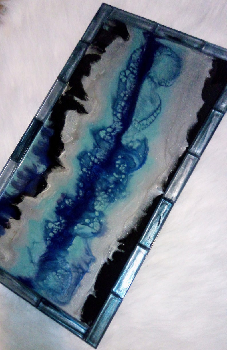 Epoxy Art Resin Painting High End Wall Art Custom Tile Etsy