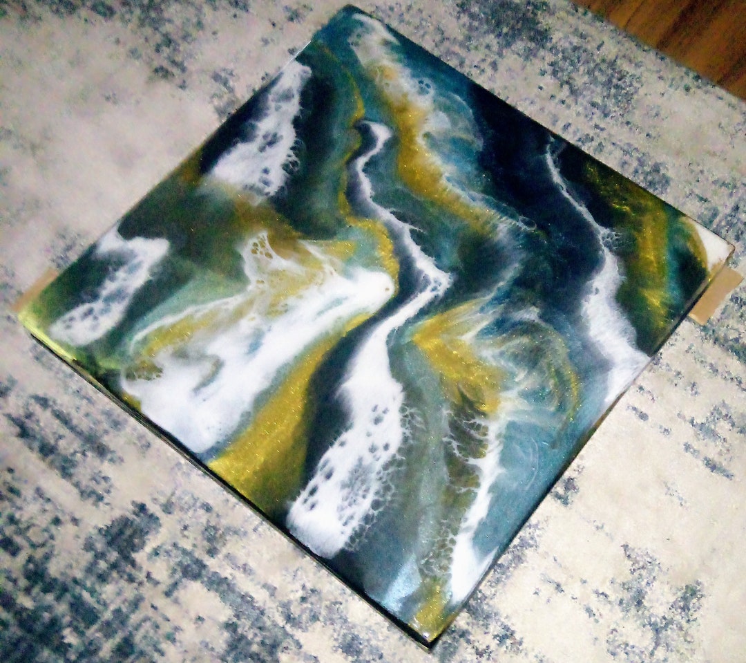 Epoxy Coffee Table Set W 2 Matching End Tables | Luxury Furniture ...