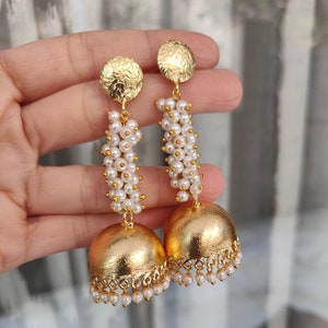 品揃え豊富で Jhumka, Polki Gold Stone Jhumka Jewelry, Indian Jhumka, アクセサリー
