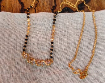 Mangalsutra chapado en oro de larga duración, Mangalsutra moderno