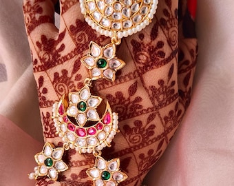 Bracciale Kundan Hathphool: gioielli da sposa indiani