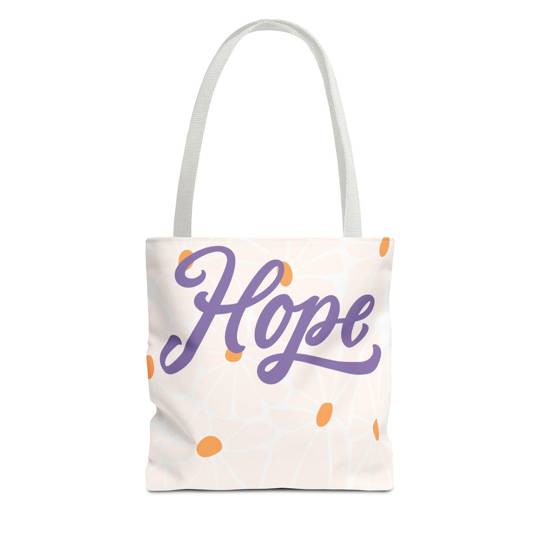 Purple Hope Chemo Tote Bag, Cancer Patient Gift, Chemotherapy Bag