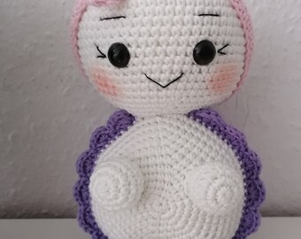 Crochet Tortue, Amigurumi, 100% Coton, Tortue in Amigurumi, Doudou baby plush Tortue de mer, Cadeau de naissance, Crochet plush