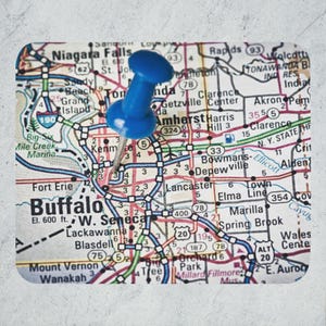 Tapis de souris carte Buffalo, New York