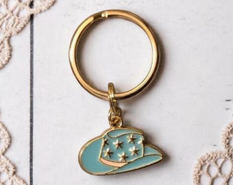Blauer Cowboyhut Keychain
