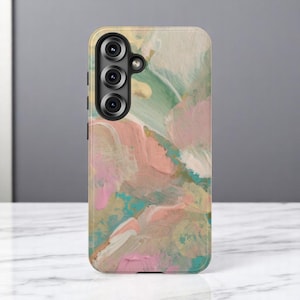 Artistic Phone Case, Abstract Phone Cover, Colorful Tough Case, Unique Gift for Her, Samsung Galaxy S25, Galaxy S25 Plus, Galaxy S25 Ultra