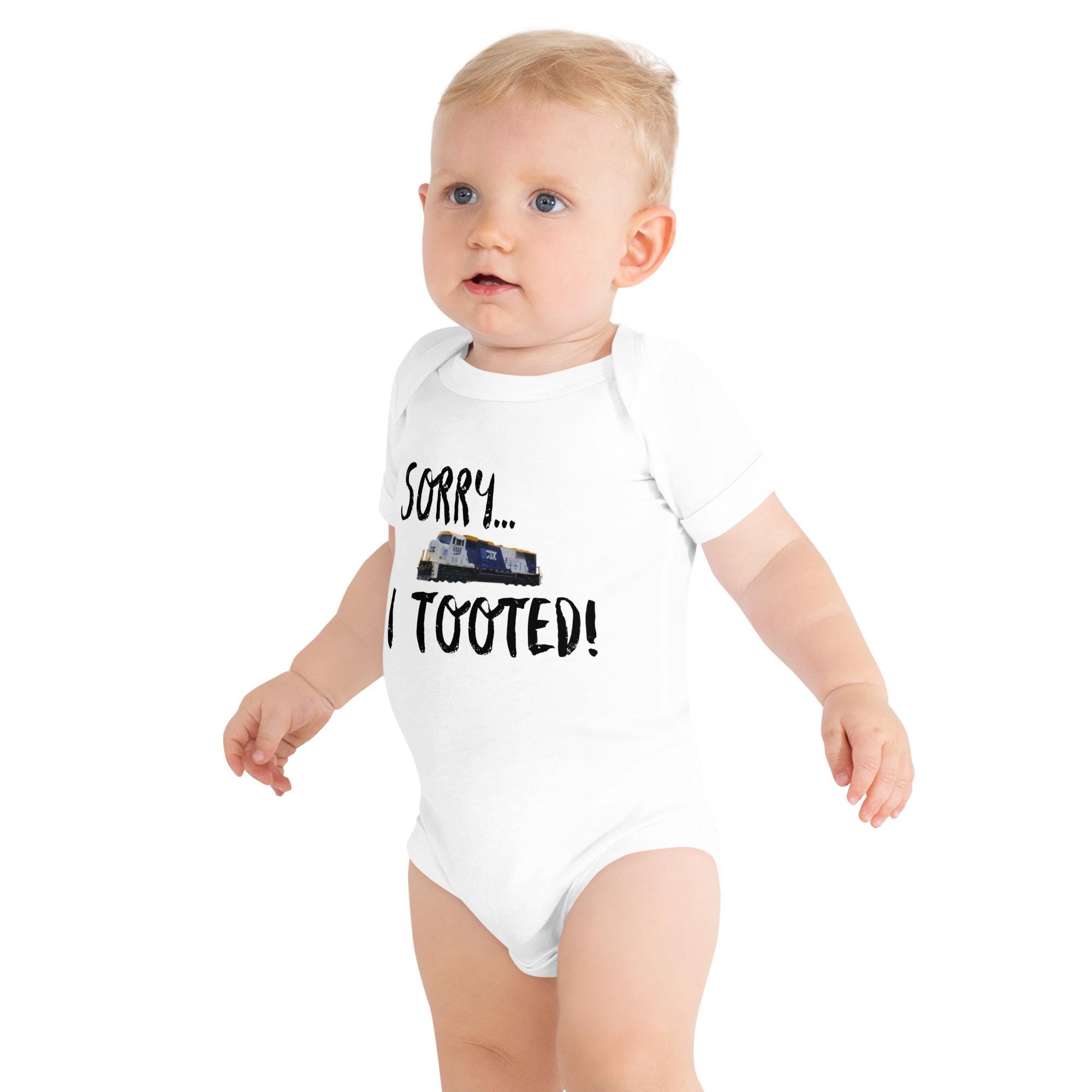 Sorry I Tooted CSX Train Baby Bodysuit | Railroad Baby Onesie | Infant ...