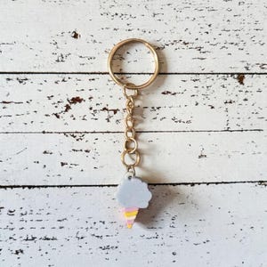 Llaveros de palomitas de maíz y algodón de azúcar, llaveros de comida adorables, dijes kawaii para snacks, regalo para amantes del cine, idea divertida para rellenar calcetines navideños