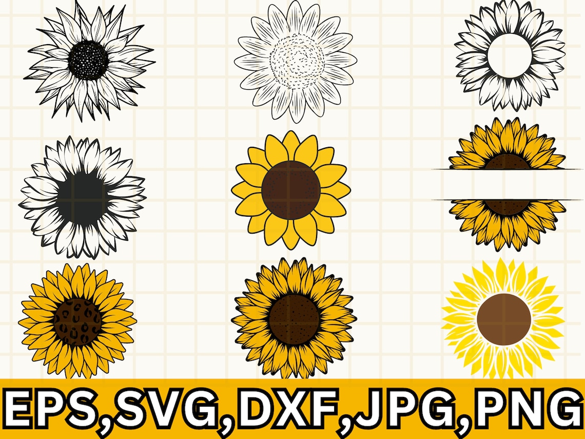 Sunflower SVG Sunflower SVG Flower Svg Digital Download - Etsy