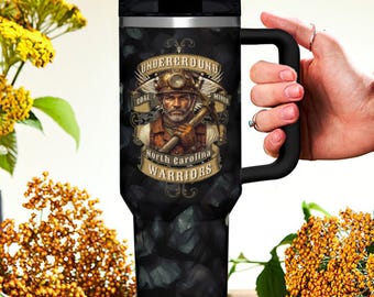North Carolina Warriors Tumbler, Coal Miner Tumbler, Appalachian Tumbler, Mining Gift, 20oz Travel Mug, Coal Heritage Cup
