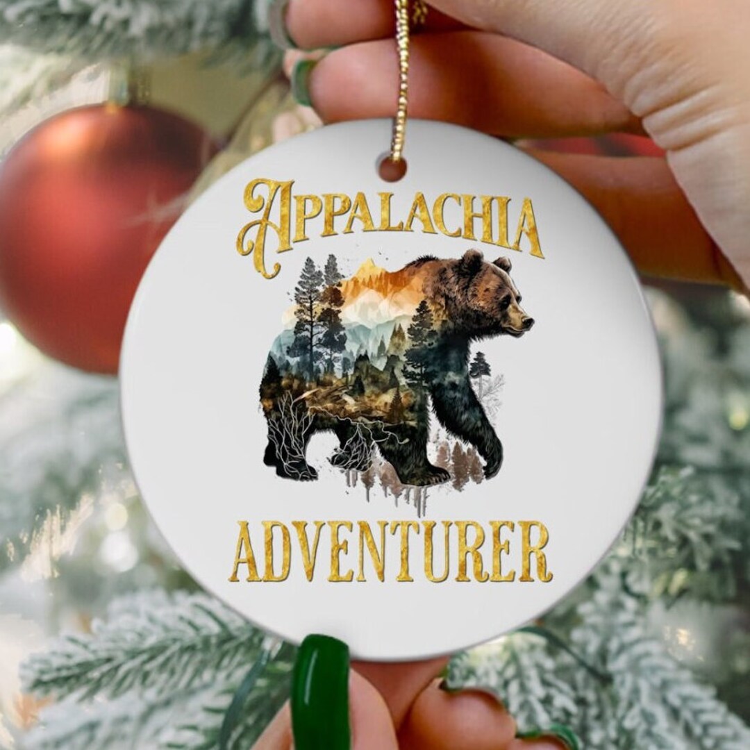 APPALACHIA CHRISTMAS ORNAMENT, Mountain Adventurer Gift, Christmas Tree