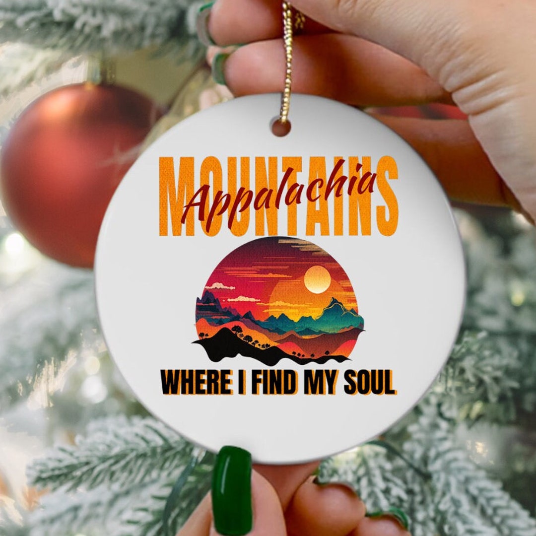 APPALACHIA CHRISTMAS ORNAMENT, Mountain Adventurer Gift, Christmas Tree