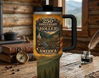 250th Anniversary in the Holler Tumbler | America 250 Travel Tumbler | Patriotic Appalachian Gift