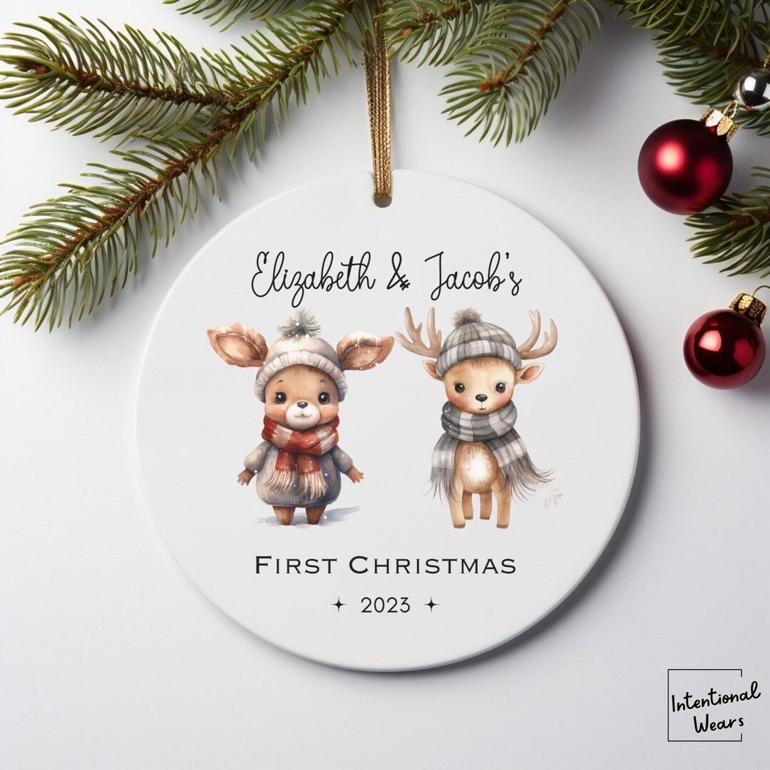 Personalized Twins First Christmas Ornament 2023 Twin Baby Etsy
