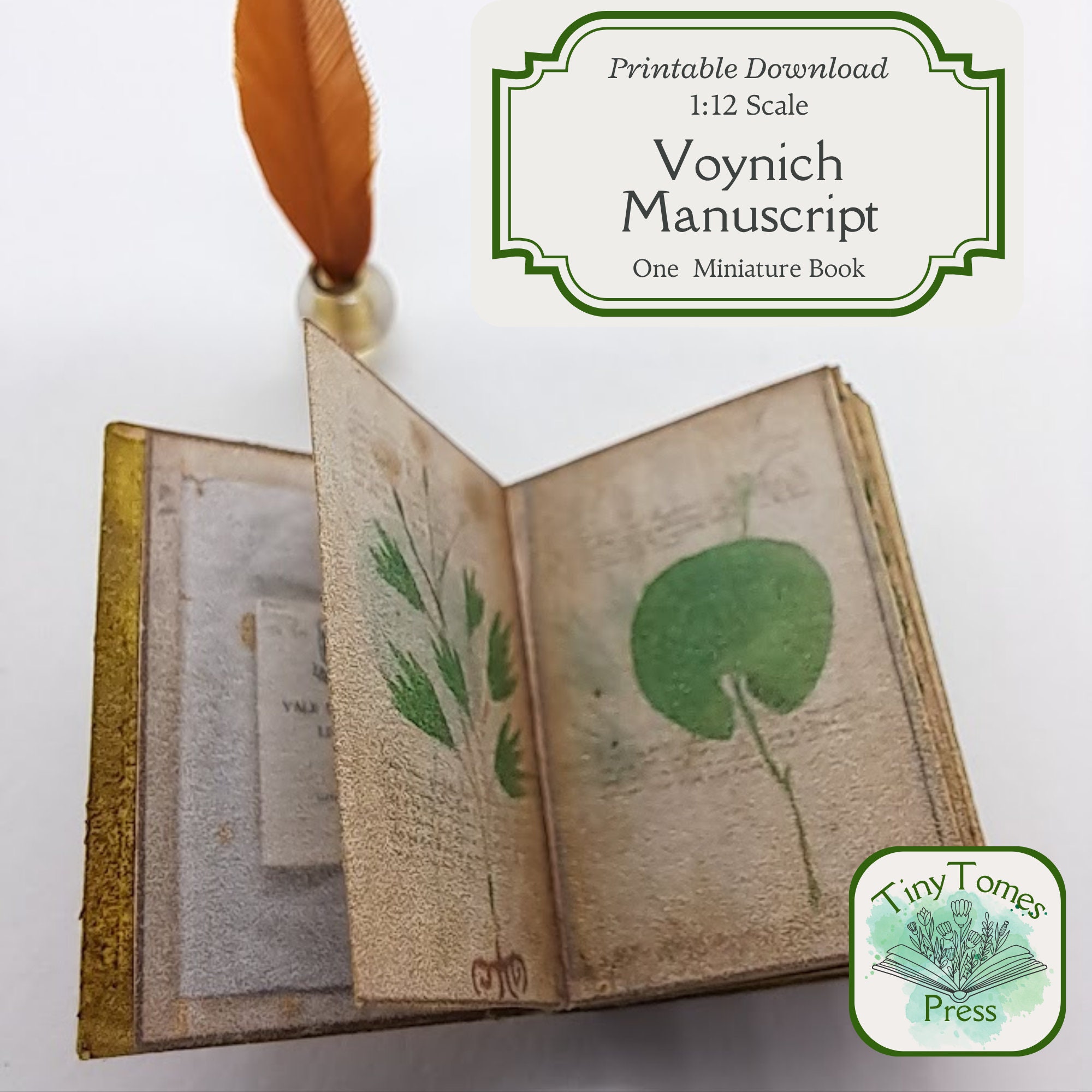 Miniature Voynich Manuscript - Digital Download - 1:12 Scale