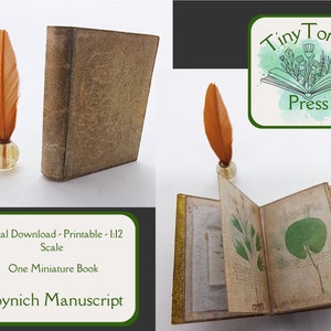 Miniature Voynich Manuscript - Digital Download - 1:12 Scale ...