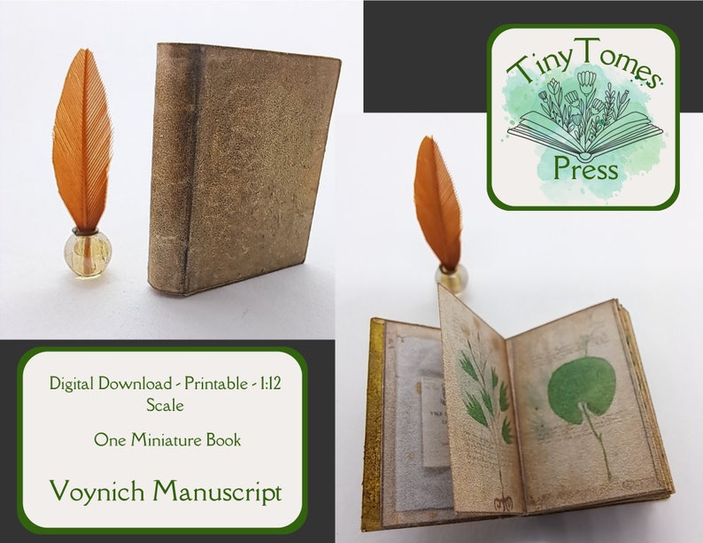 Miniature Voynich Manuscript - Digital Download - 1:12 Scale ...