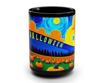 Harvest Splendor: Pumpkin Patch Coffee Mug for Sale
