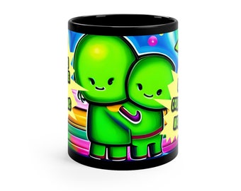 Cosmic Connection: Alien Hug Coffee Mug for Sale