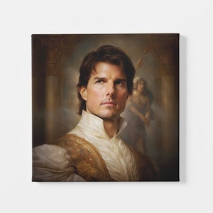 Printable Renaissance Tom Cruise, Vintage Celebrity Actor Oil Painting, Elegant Digital Download