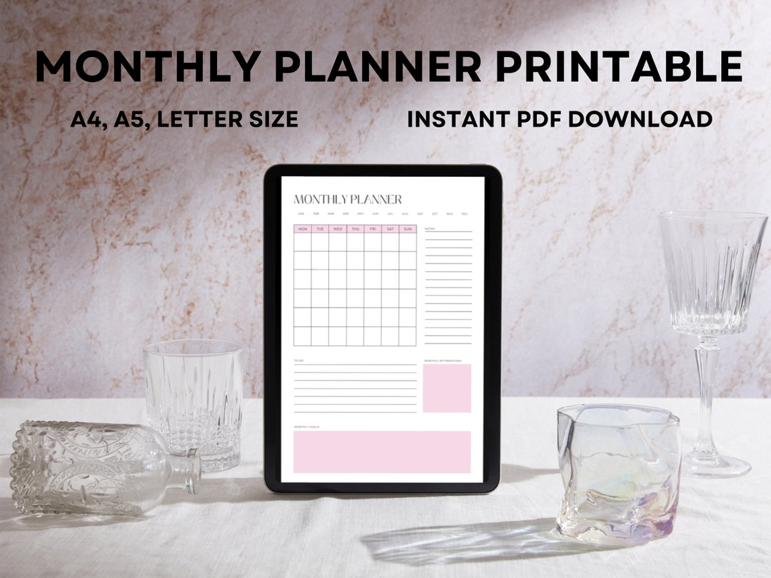 FREE PRINTABLE MONTHLY PLANNER 2023 PDF visual data 7