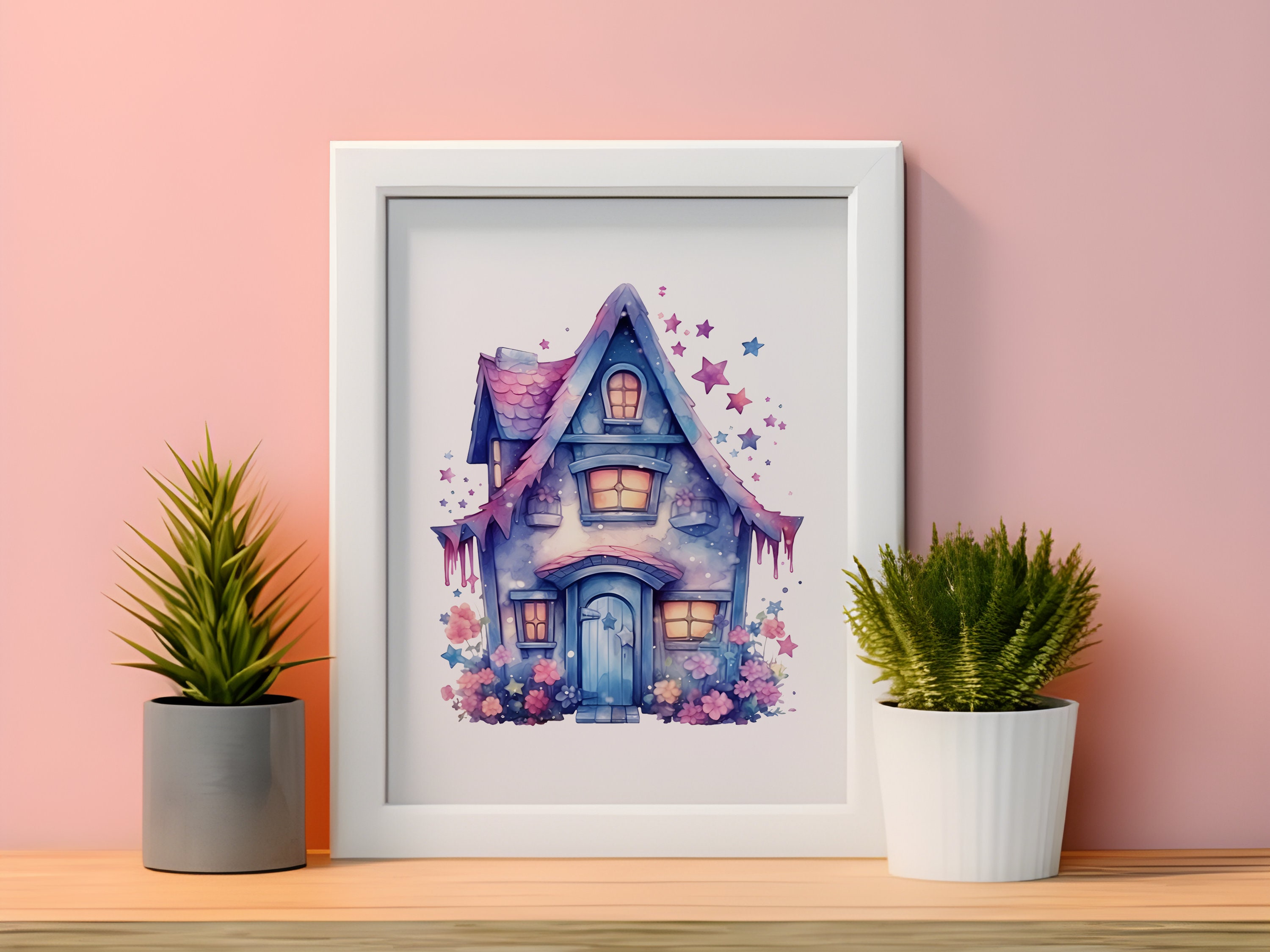 Pastel Fairy Houses Clipart Cute Fairy House PNG Kids Fairy - Etsy