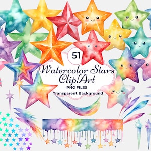 星のクリップアート、星の PNG、虹の星、パステルの星、子供のクリップアート、昇華