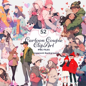 Clipart coppia di cartoni animati, PNG coppia di cartoni animati, coppia di anime, coppia di giocatori, coppia di bubble tea, abbracciarsi, tenersi per mano, sublimazione