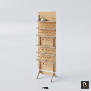 Panneau perforé modulaire | Emballage plat | Présentoir de vente au détail | Stand du vendeur | Pliable | Portable | Marché | Conception de baie de pin