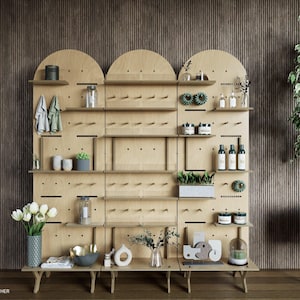 Arched Pegboard Modular Display | Flat Pack | Market Display | Shop & Boutique | Aspen | Pine Bay Design
