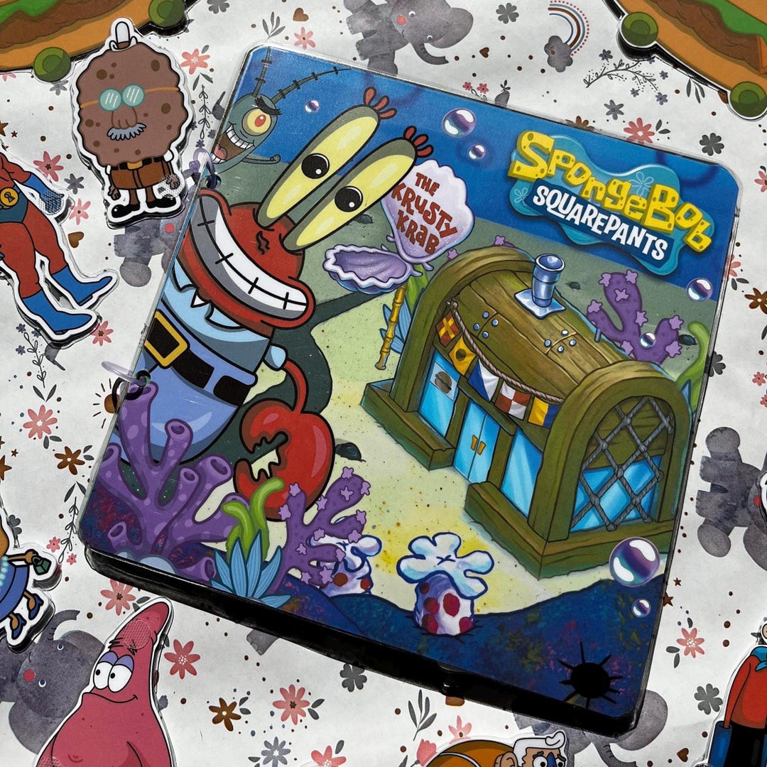 Bunte Spongebob Krusty Krab Active Book Montessori Spiel Gift for Kids ...