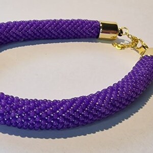 Beaded crochet Ukrainian style bracelet