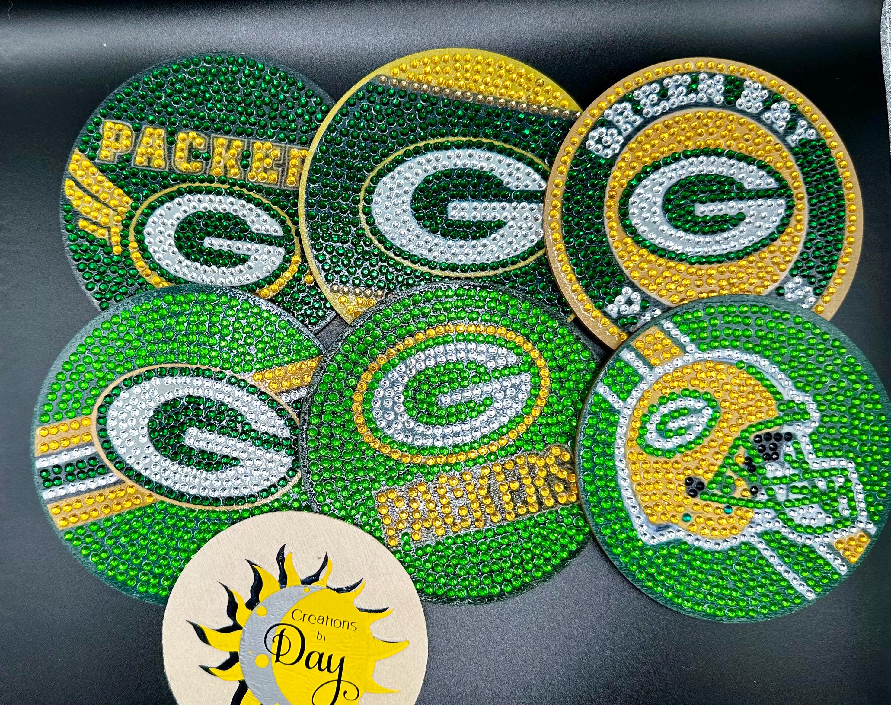 Fan Creations Vassoio Decorativo Green Bay Packers - Colori Squadra NFL, 22,9 X 38,1 Cm, In MDF, Grafica Invecchiata, Prodotto USA, Regalo Per Tifosi