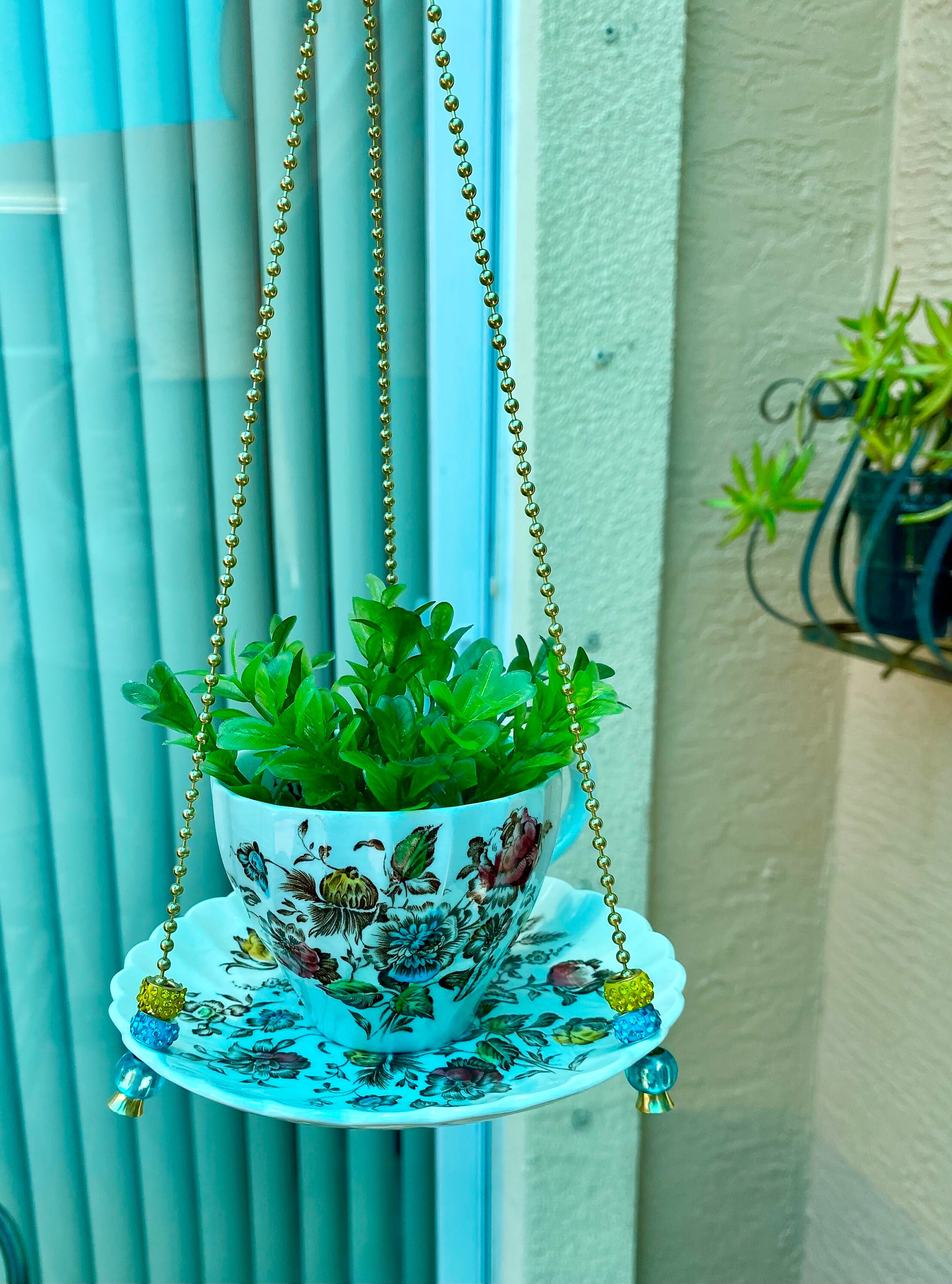 Hanging Teacup Planter Etsy