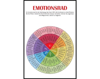 Emotionsrad - Verbessere deine emotionale Intelligenz auf Deutsch. Emotionsrad: Steigere deine emotionale Intelligenz.