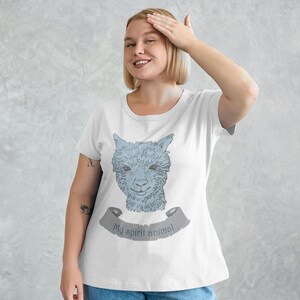 My Spirit Animal, alpaca, funny sweater, craft person, funny t-shirt, knitter gift, Unisex Jersey Short Sleeve Tee