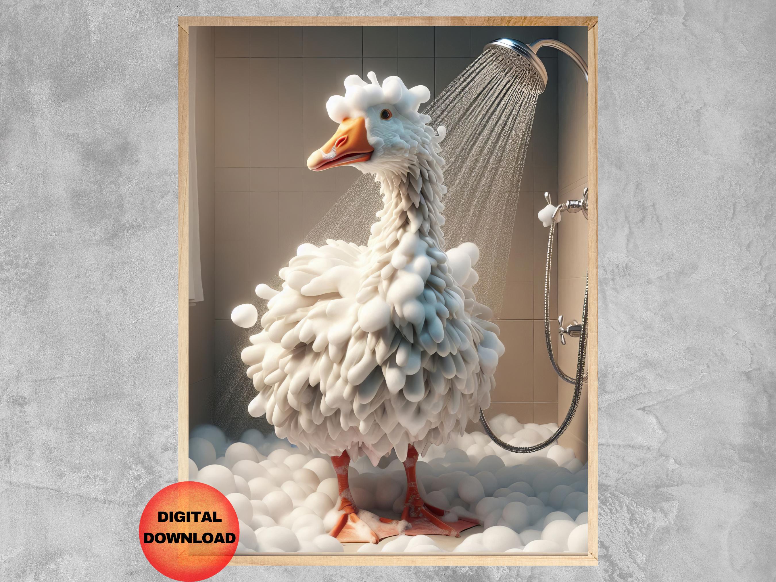 Portret Van Een Grappige Gans En Eend Stock Afbeelding - Image of