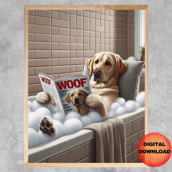 Funny Labrador Retriever Wall Art Etsy