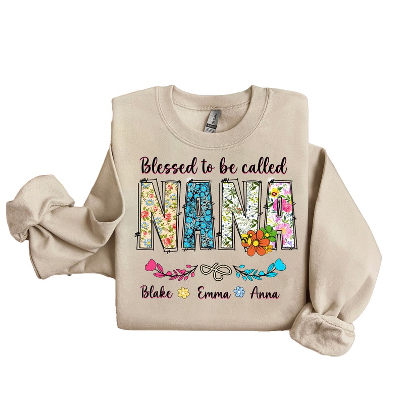 Personalized Grandma Shirt Custom Blessed to Be Called Nana - Etsy UK