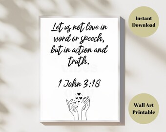 Christian Love Bible Verse Wall Art Print (Digital Download)