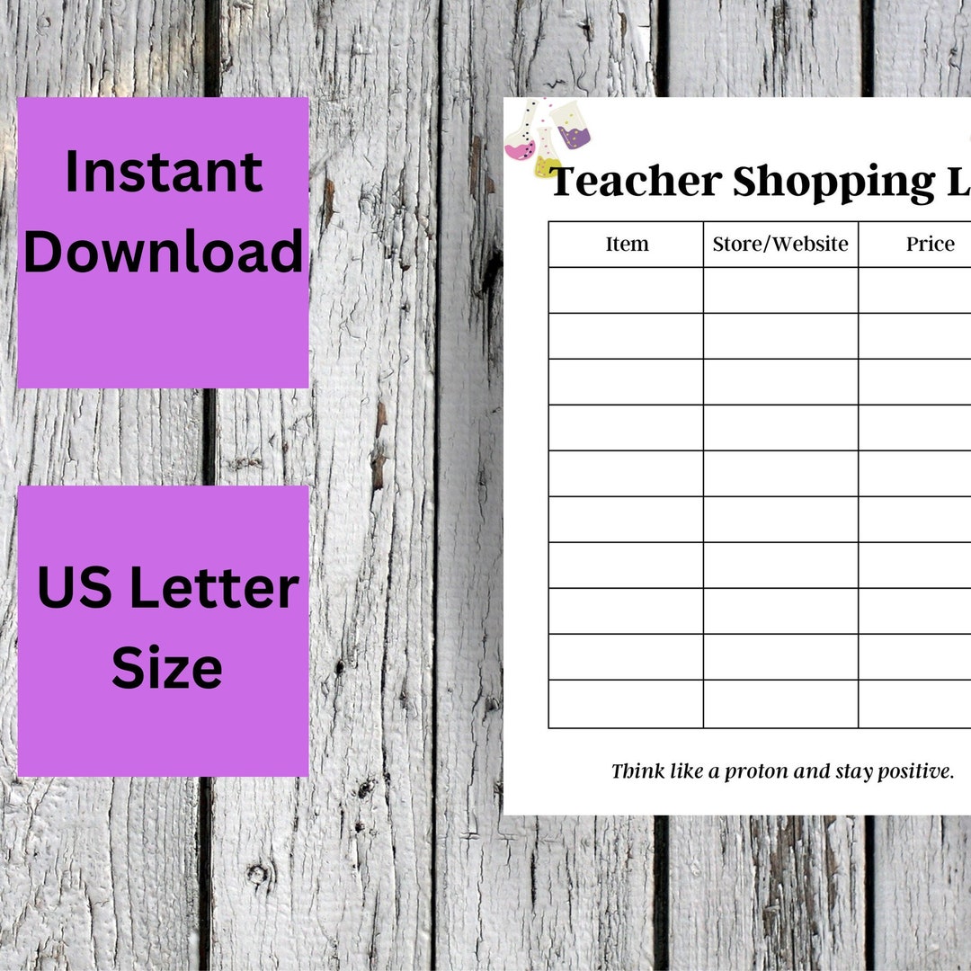 Teacher Checklist Printable Teacher Gifts Teacher Gifts Etsy Teacher Checklist Printable Teacher Gifts Teacher Gifts Etsy