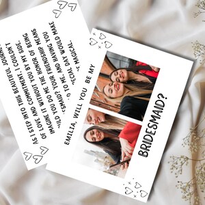 Editable Bridesmaid Proposal Card, Canva Template (Instant Download)