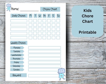 Printable Weekly Chore Chart for Kids (PDF)