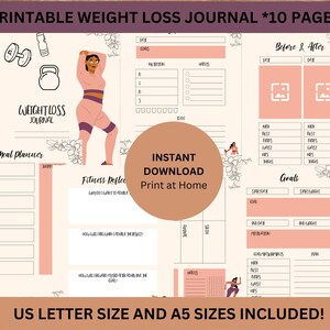 Workout Tracker, Workout Planner, Workout Log, Weight Loss Planner, Weight Loss Tracker, Meal Planner, Happy Planner Fitness, Health Planner