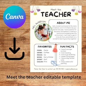 Meet the Teacher Template, Canva Template, Science Meet the Teacher, Open House Meet the Teacher Flyer, Meet the Teacher Science Template